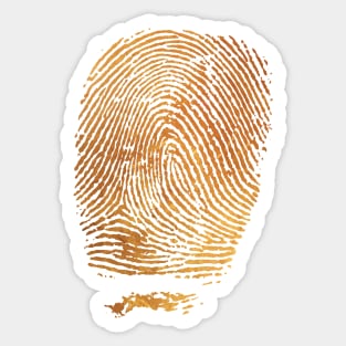 Gold Fingerprint Animal Print Sticker